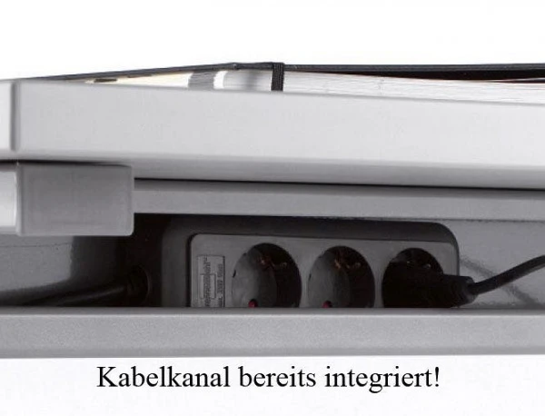 Bureau PC geramöbel droit réglable en hauteur 1800x1000x680-820 hêtre/argent N-657305-BS commander à bas prix