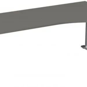 Bureau PC geramöbel à droite réglable en hauteur panneau de pied C en option 2000x1000x680-820 graphite/argent N-647313-GS...