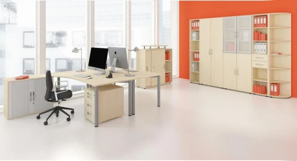 bureau geramöbel hauteur fixe 800x800x720 érable/argent S-550101-AS acquérir à bas prix