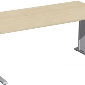 bureau geramöbel réglable en hauteur panneau de pied C en option 1600x800x680-820 érable/argent N-647103-AS prendre à bas...