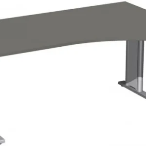 Bureau PC geramöbel rigide à droite panneau de pied C en option 1600x1000x720 graphite/argent N-648311-GS prendre à bas prix