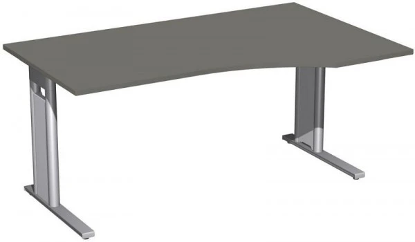 Bureau PC geramöbel rigide à droite panneau de pied C en option 1600x1000x720 graphite/argent N-648311-GS prendre à bas prix