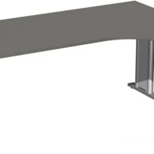 Bureau PC geramöbel rigide à droite panneau de pied C en option 1800x1200x720 graphite/argent N-648323-GS prendre à bas prix