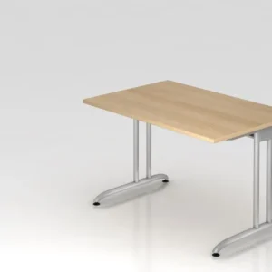 Bureau Hammerbacher pied C 120x80cm chêne chemin de câbles horizontal hauteur de travail 72 cm VBS12/E/S acquérir à bas prix