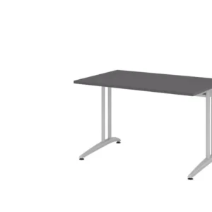 Bureau Hammerbacher pied C 120x80cm graphite chemin de câbles horizontal hauteur de travail 72 cm VBS12/G/S prendre à bas...