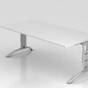 Bureau Hammerbacher pied C 200x100cm blanc hauteur de travail 65 - 85 cm VFS2E/W/S choisir à bas prix