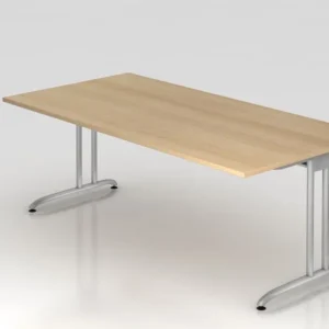 Bureau Hammerbacher pied C 200x100cm chêne hauteur de travail 72 cm VBS2E/E/S obtenir à bas prix