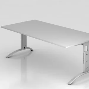 Bureau Hammerbacher pied C 200x100cm gris hauteur de travail 65 - 85 cm VFS2E/5/S se fournir à bas prix