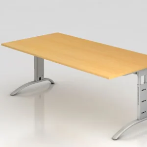 Bureau Hammerbacher pied C 200x100cm hêtre hauteur de travail 65 - 85 cm VFS2E/6/S choisir à bas prix