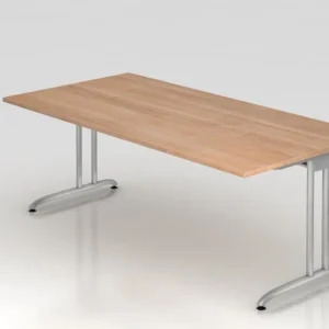 Bureau Hammerbacher pied C 200x100cm noyer hauteur de travail 72 cm VBS2E/N/S se fournir à bas prix