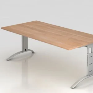 Bureau Hammerbacher pied C 200x100cm noyer hauteur de travail 65 - 85 cm VFS2E/N/S acquérir à bas prix