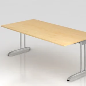 Bureau Hammerbacher pied C 200x100cm érable hauteur de travail 72 cm VBS2E/3/S commander à bas prix