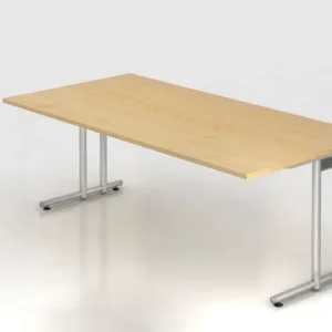 Bureau Hammerbacher pied C 200x100cm érable/argent hauteur de travail 72 cm VNS2E/3/S se fournir à bas prix