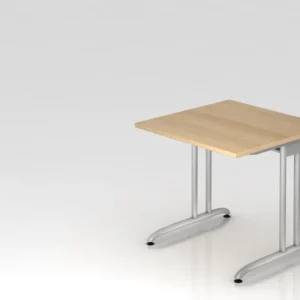 Bureau Hammerbacher pied C 80x80cm chêne chemin de câbles horizontal hauteur de travail 72 cm VBS08/E/S se procurer à bas...