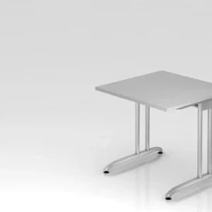 Bureau Hammerbacher pied C 80x80cm gris chemin de câbles horizontal hauteur de travail 72 cm VBS08/5/S choisir à bas prix