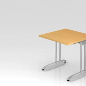 Bureau Hammerbacher pied C 80x80cm hêtre chemin de câbles horizontal hauteur de travail 72 cm VBS08/6/S acquérir à bas prix