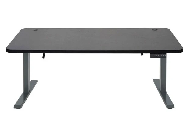 Bureau Mendler HWC-D40 bureau d'ordinateur réglable en hauteur électriquement 160x80cm 53kg noir gris anthracite...