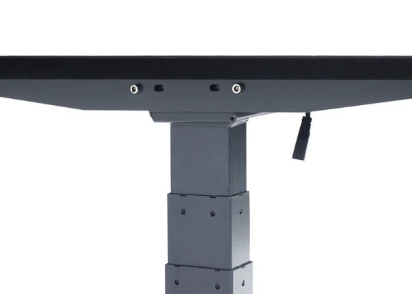 Bureau Mendler HWC-D40 bureau d'ordinateur réglable en hauteur électriquement 160x80cm 53kg noir gris anthracite...