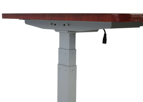 Bureau Mendler HWC-D40 bureau d'ordinateur réglable en hauteur électriquement 160x80cm 53kg décor cerisier gris 7...
