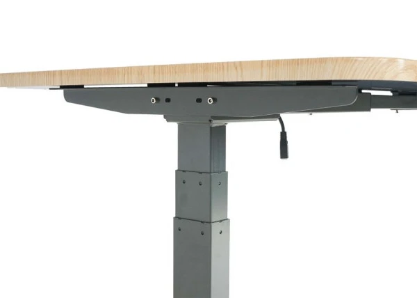 Bureau Mendler HWC-D40 bureau d'ordinateur réglable en hauteur électriquement 160x80cm 53kg brun évident gris ant...