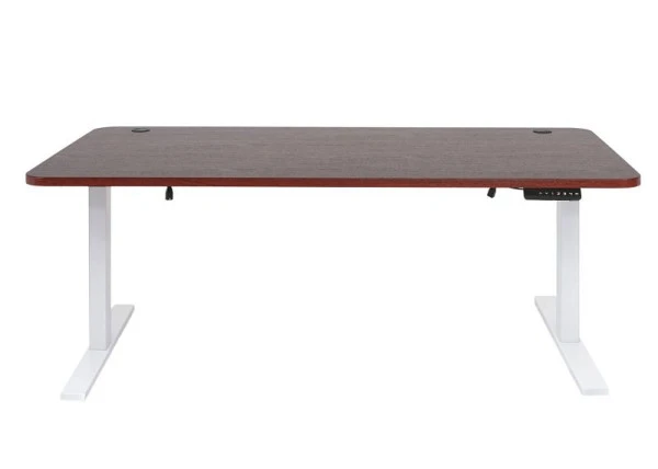 Bureau Mendler HWC-D40 bureau d'ordinateur réglable en hauteur électriquement 160x80cm 53kg décor cerise blanc 75...