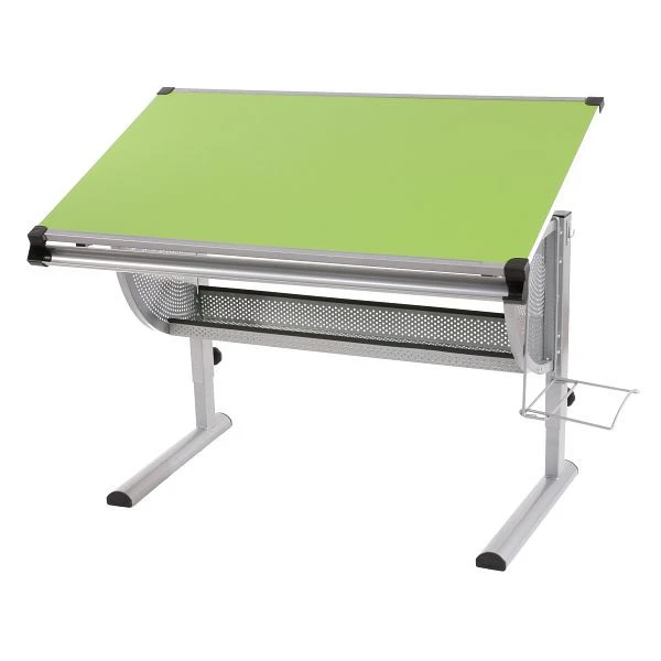 Bureau pour enfants / jeunes Mendler bureau étudiant table de bureau Oxford réglable en hauteur inclinable vert 26507 comm...