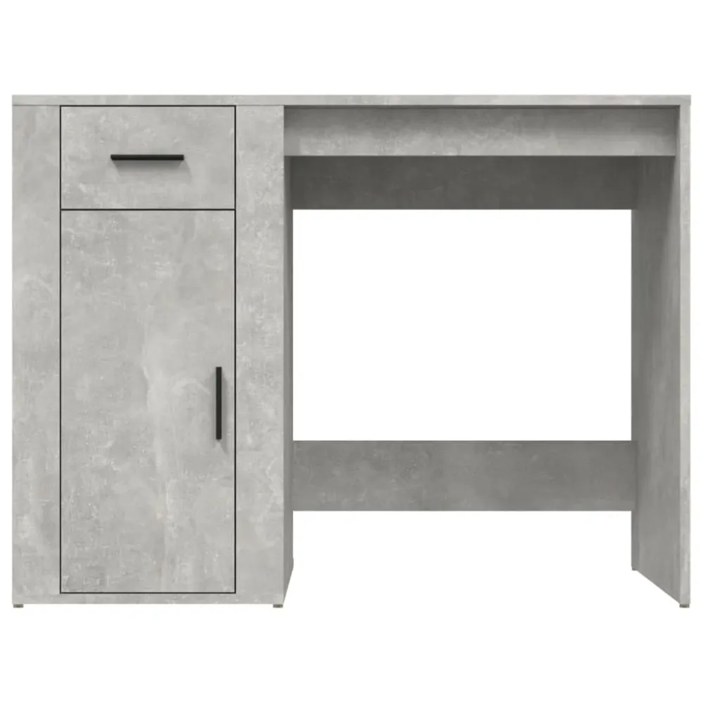 Bureau table poste de travail meuble d'ordinateur informatique étude 100 x 49 x 75 cm bois d'ingénierie gris 02_0023824