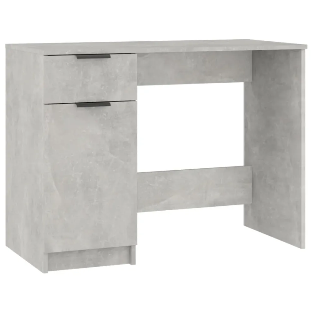 Bureau table poste de travail meuble d'ordinateur informatique étude 100 x 50 x 75 cm bois d'ingénierie gris 02_0023825