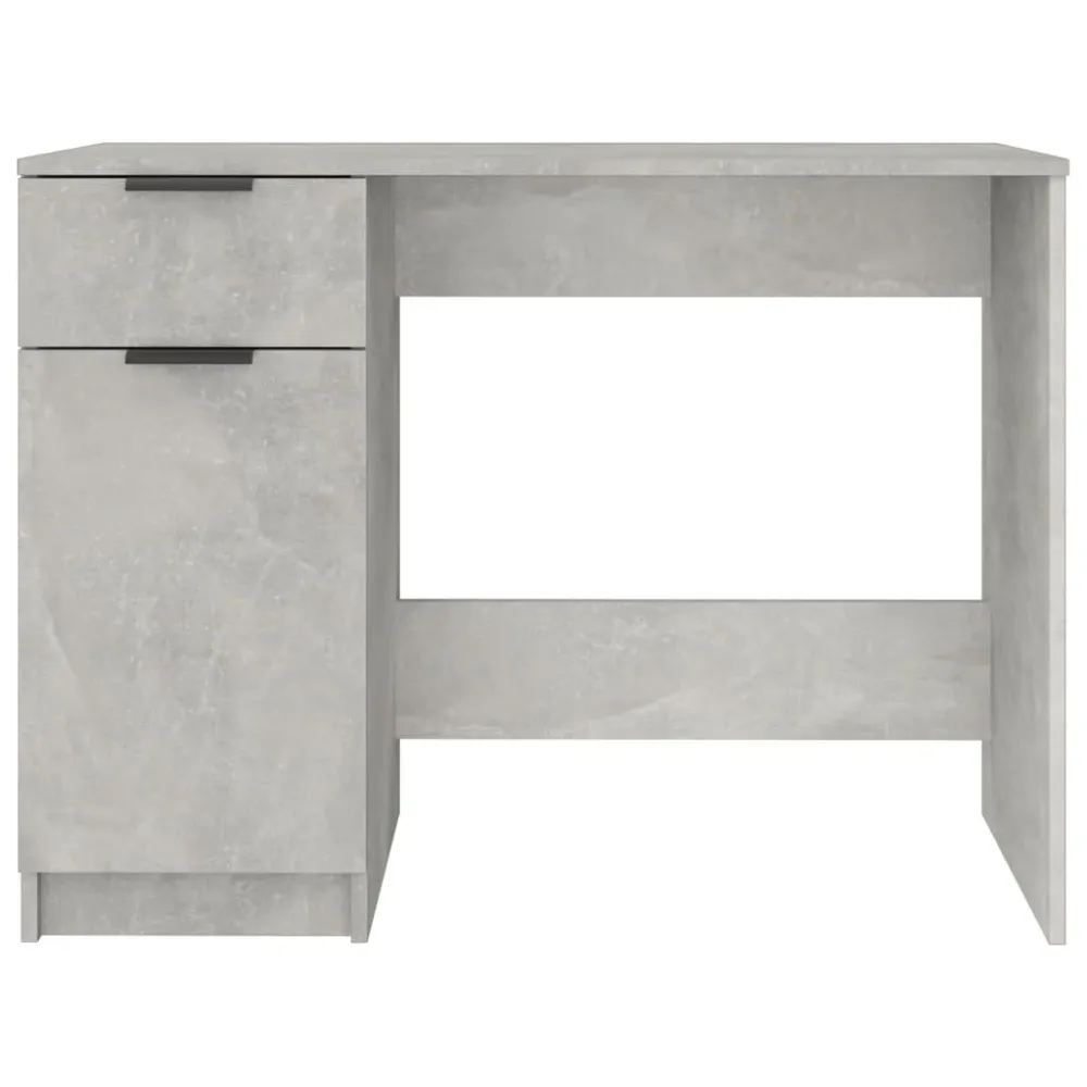Bureau table poste de travail meuble d'ordinateur informatique étude 100 x 50 x 75 cm bois d'ingénierie gris 02_0023825
