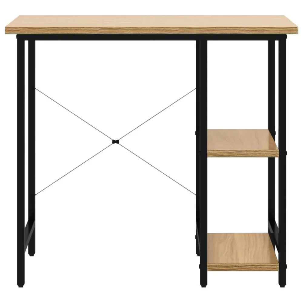 Bureau table poste de travail meuble d'ordinateur informatique étude d'ordinateur et chêne évident 80 x 40 x 72cm MDF et m...