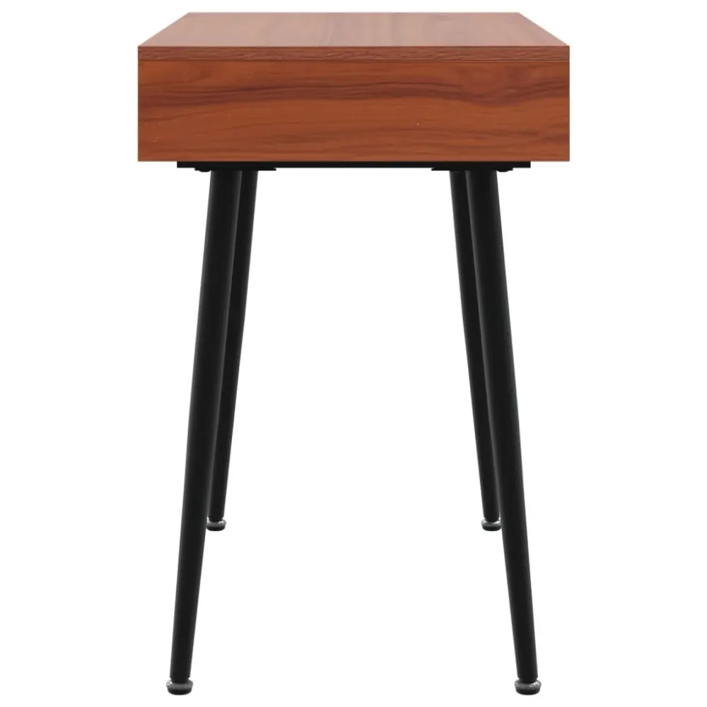 Bureau table poste de travail meuble d'ordinateur informatique étude d'ordinateur avec tiroir 110 x 50 x 75 cm brun 02_002...