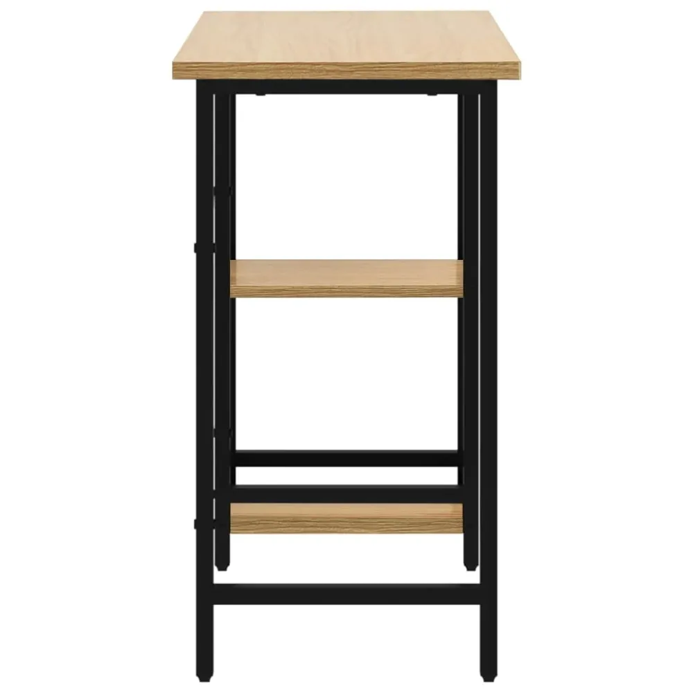 Bureau table poste de travail meuble d'ordinateur informatique étude d'ordinateur et chêne évident 80 x 40 x 72cm MDF et m...