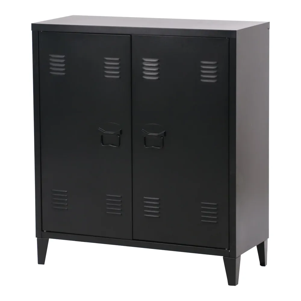 Casier de bureau armoire meuble de rangement pour bureau atelier chambre acier de bureau métallique à 2 portes 90 x 80 x 3...