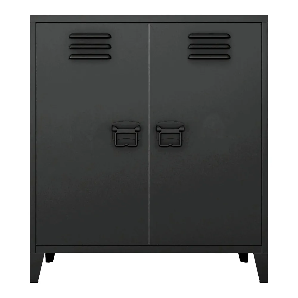 Casier de bureau armoire meuble de rangement pour bureau atelier chambre acier de bureau métallique à 2 portes 90 x 80 x 3...