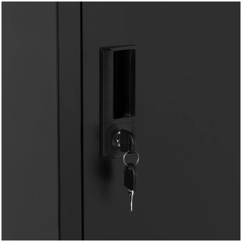 Casier vestiaire métallique 6 étagères verrouillable 200 kg acier anthracite noir 14_0008548