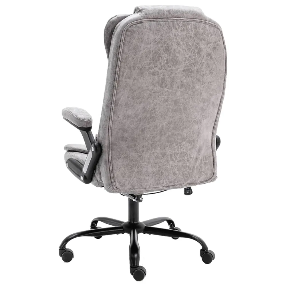 Chaise fauteuil siège de bureau informatique étude de massage net similicuir daim gris 02_0024008