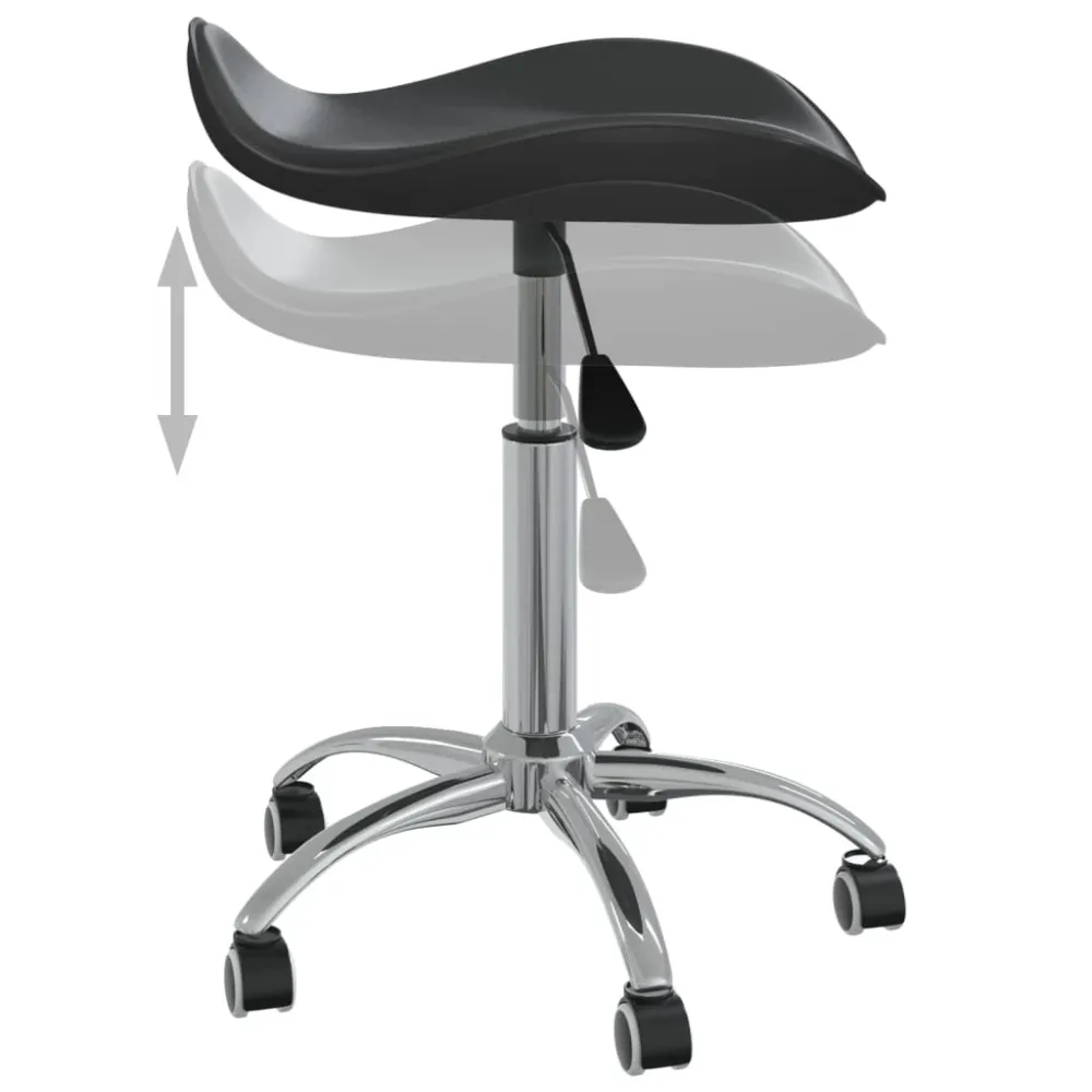 Chaise fauteuil siège de bureau informatique étude similicuir noir 02_0024039