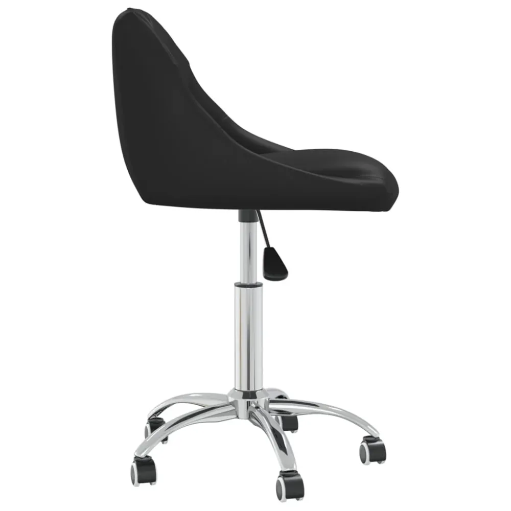 Chaise fauteuil siège de bureau informatique étude pivotante similicuir noir 02_0024052
