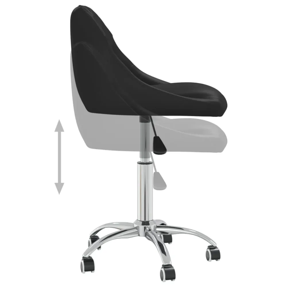 Chaise fauteuil siège de bureau informatique étude pivotante similicuir noir 02_0024052