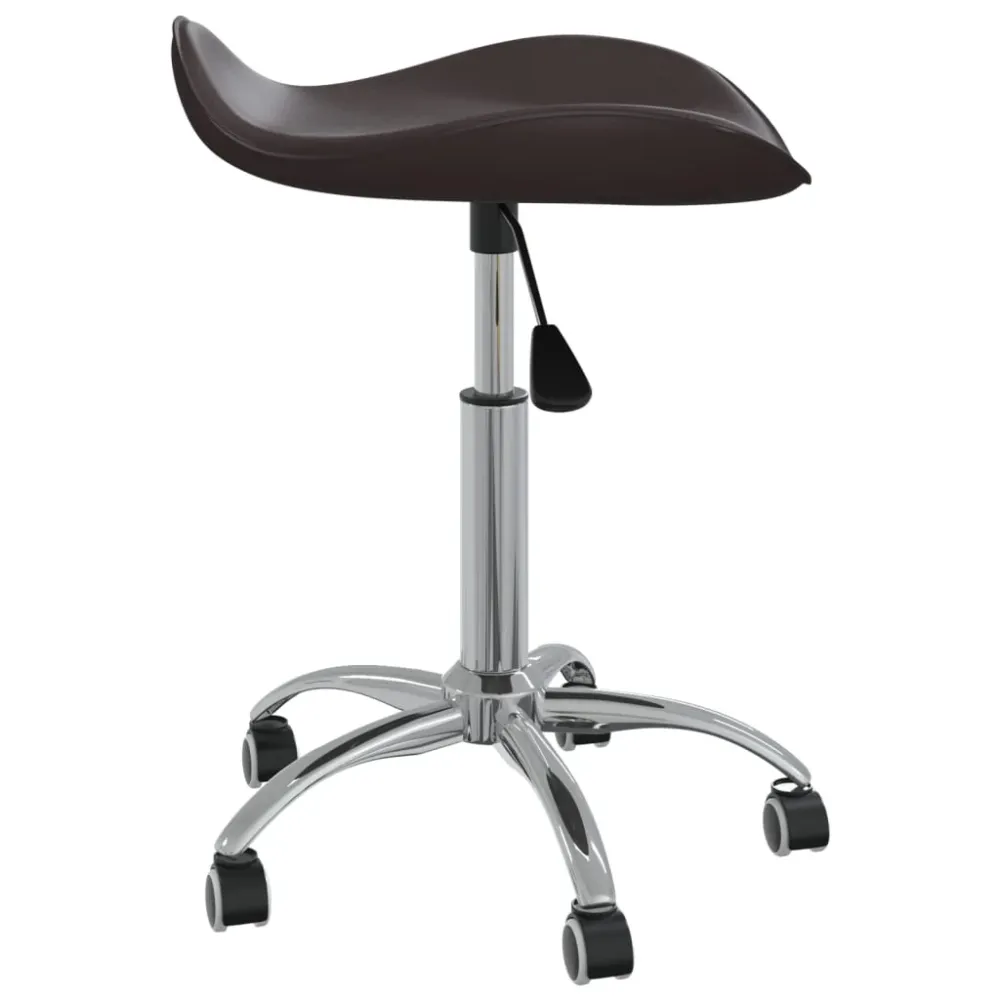 Chaise fauteuil siège de bureau informatique étude similicuir brun 02_0024035