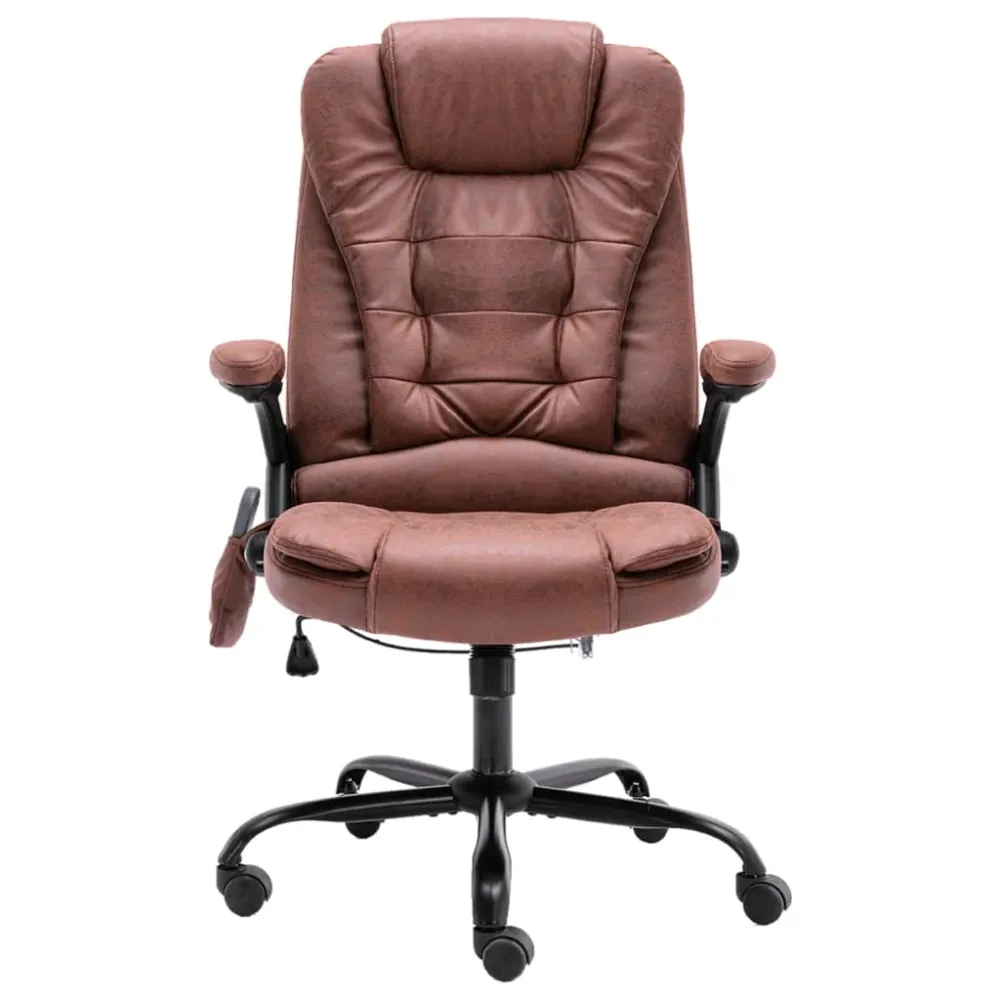 Chaise fauteuil siège de bureau informatique étude de massage manifeste similicuir daim brun 02_0024012