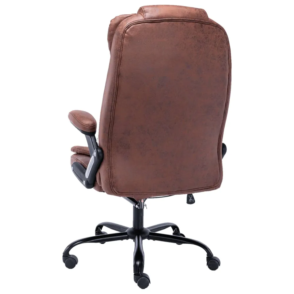Chaise fauteuil siège de bureau informatique étude de massage manifeste similicuir daim brun 02_0024012