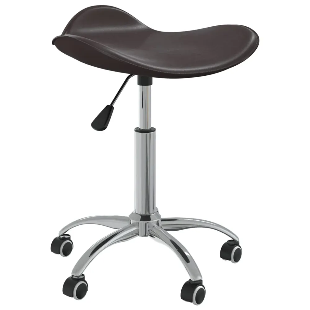 Chaise fauteuil siège de bureau informatique étude similicuir brun 02_0024035