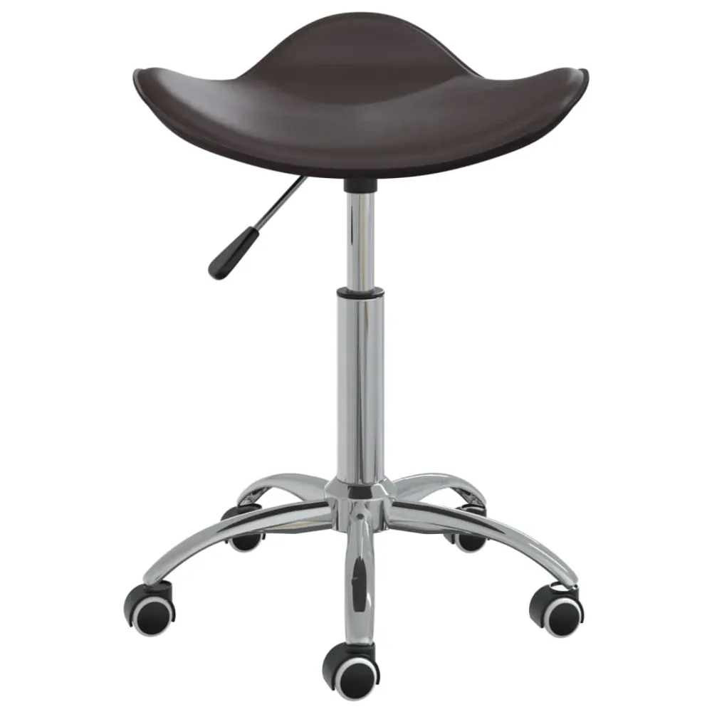 Chaise fauteuil siège de bureau informatique étude similicuir brun 02_0024035