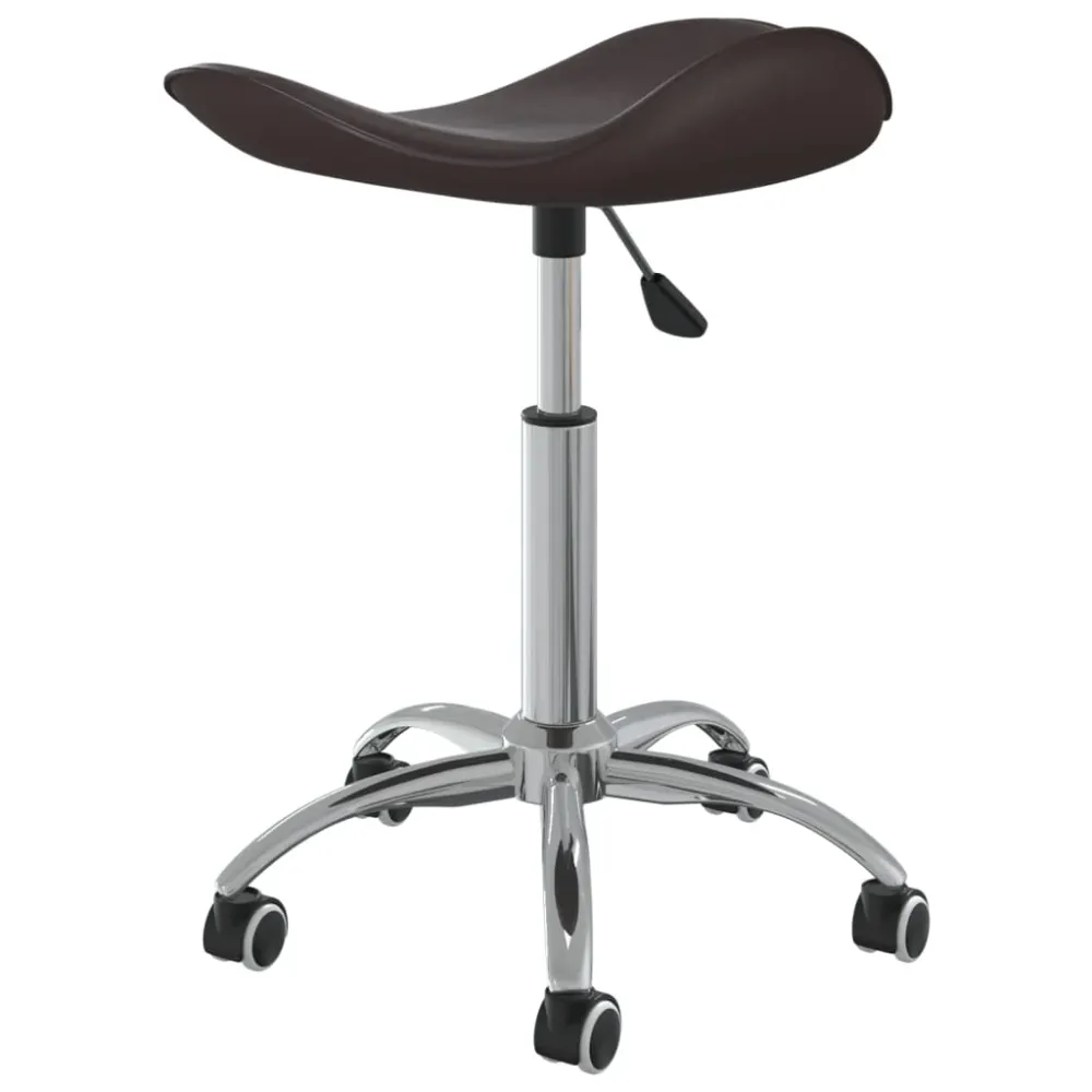 Chaise fauteuil siège de bureau informatique étude similicuir brun 02_0024035
