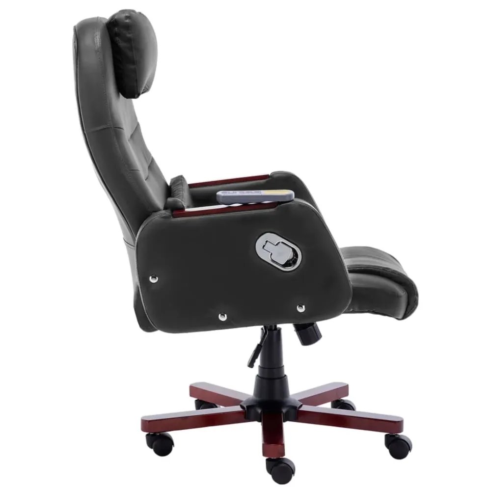 Chaise fauteuil siège de bureau informatique étude de massage similicuir noir 02_0024017
