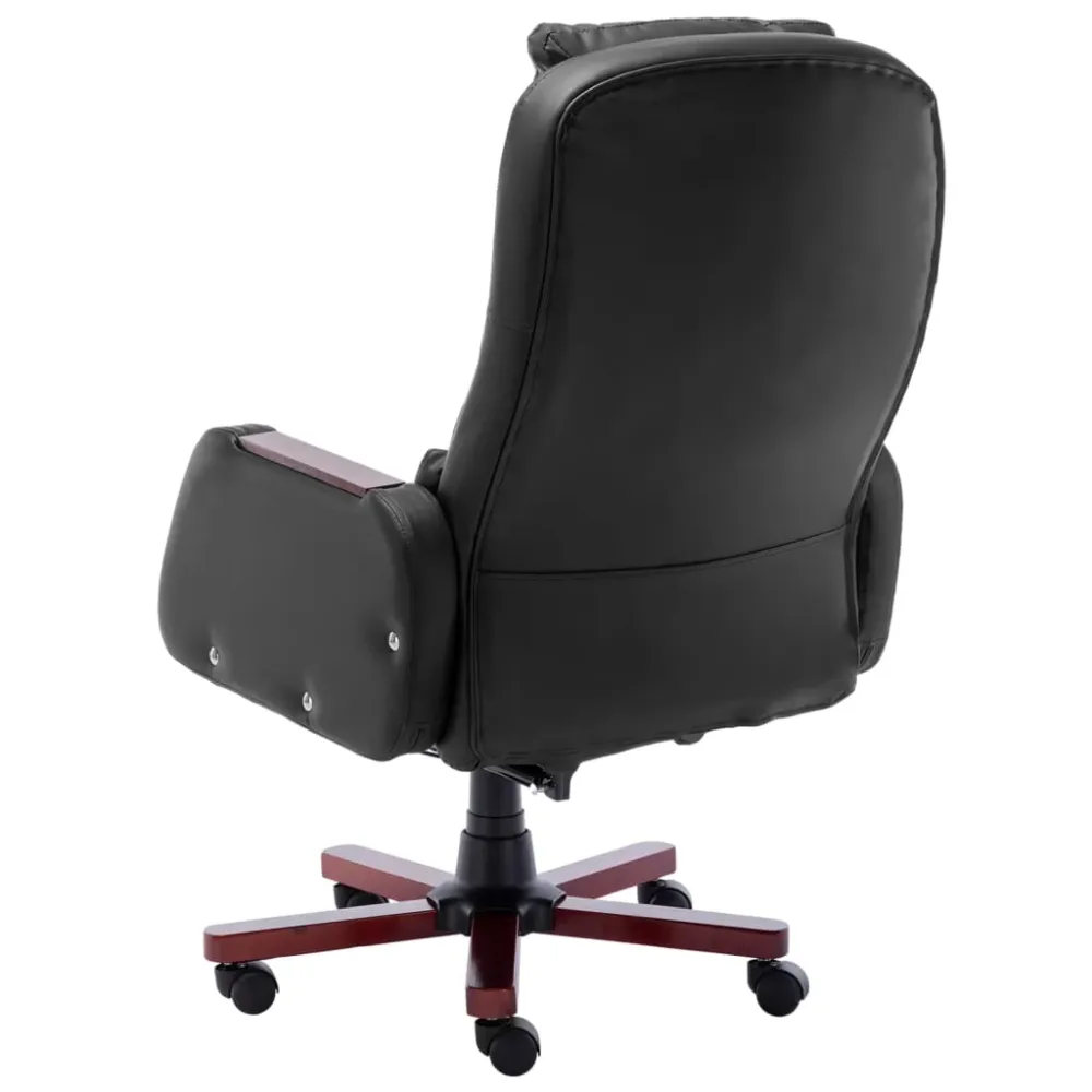 Chaise fauteuil siège de bureau informatique étude de massage similicuir noir 02_0024017