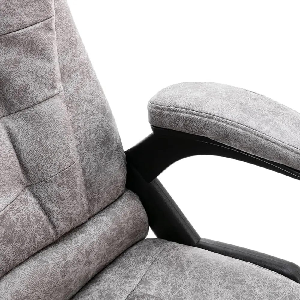 Chaise fauteuil siège de bureau informatique étude de massage net similicuir daim gris 02_0024008
