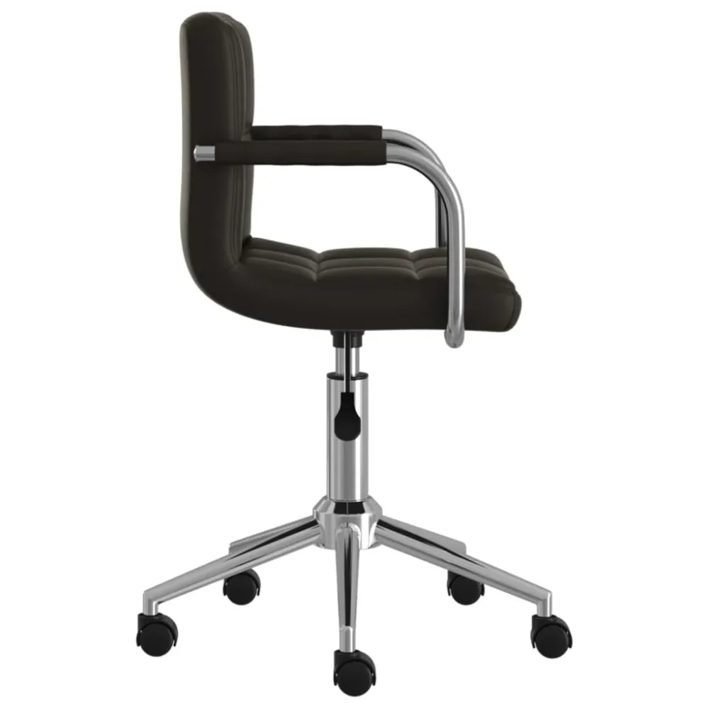 Chaise fauteuil siège de bureau informatique étude pivotante similicuir noir 02_0024054