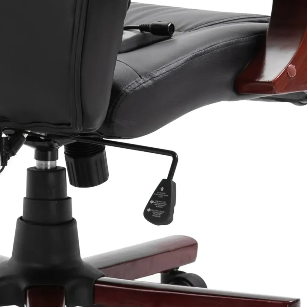 Chaise fauteuil siège de bureau informatique étude similicuir noir 02_0024042
